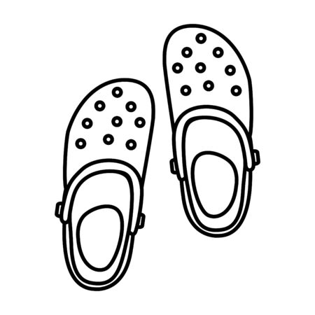 rubber slippers iconのイラスト素材
