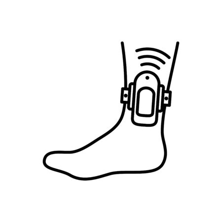 Ankle monitor iconのイラスト素材