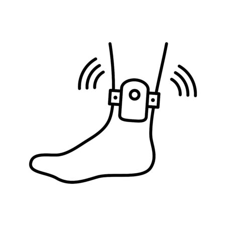 Ankle monitor iconのイラスト素材