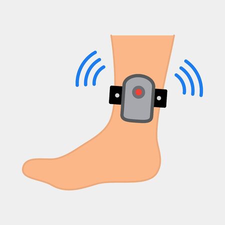 Ankle monitor iconのイラスト素材