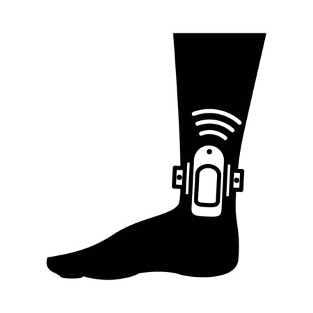 Ankle monitor iconのイラスト素材