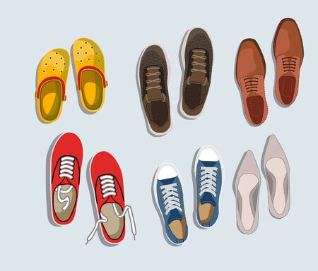shoes top view.のイラスト素材