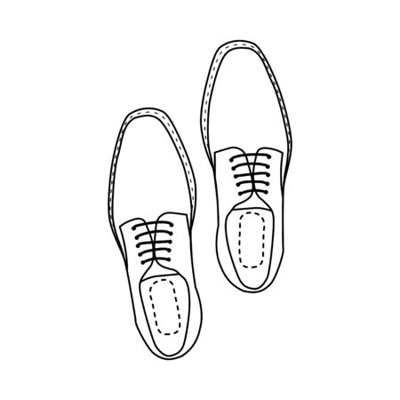 Man shoes top view.のイラスト素材