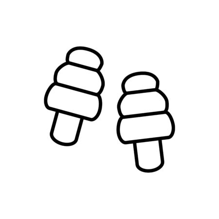 earplug icon, vector illustrationのイラスト素材