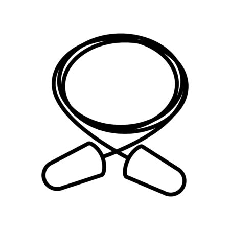 earplug icon, vector illustrationのイラスト素材