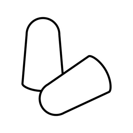 earplug icon, vector illustrationのイラスト素材