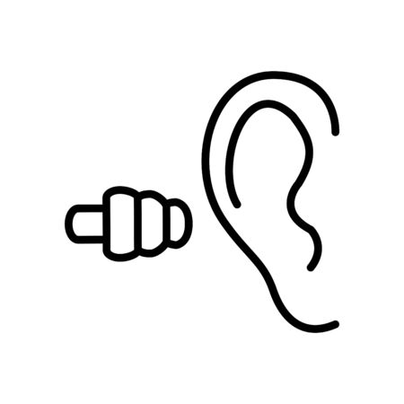 earplug icon, vector illustrationのイラスト素材