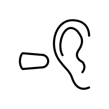 earplug icon, vector illustrationのイラスト素材