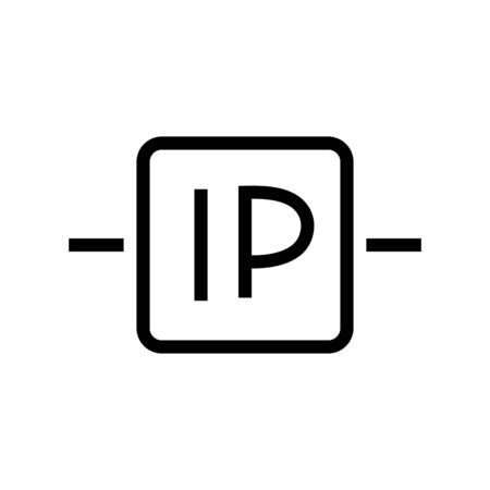 IP icon, Vector illustrationのイラスト素材