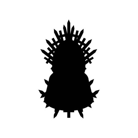 chair built of weapon icon, vector illustrationのイラスト素材