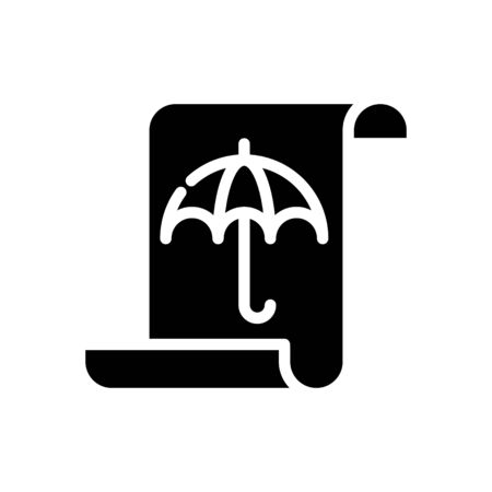 Policy icon, insurance icon, vector line illustrationのイラスト素材