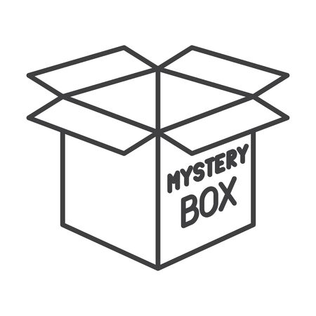 Mystery box icon, vector illustrationのイラスト素材