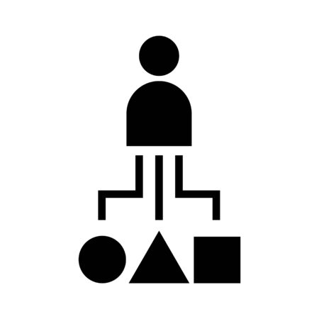 hierarchy icon vector line illustration.のイラスト素材