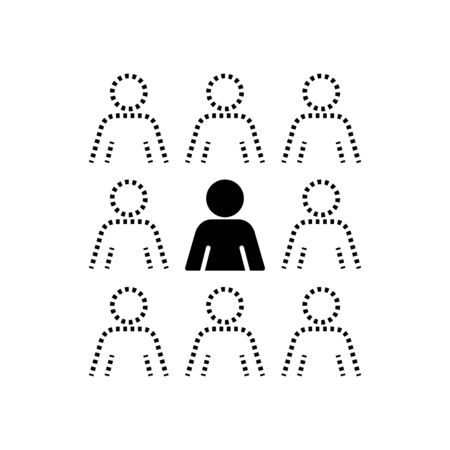 recruitment icon, vector line illustrationのイラスト素材