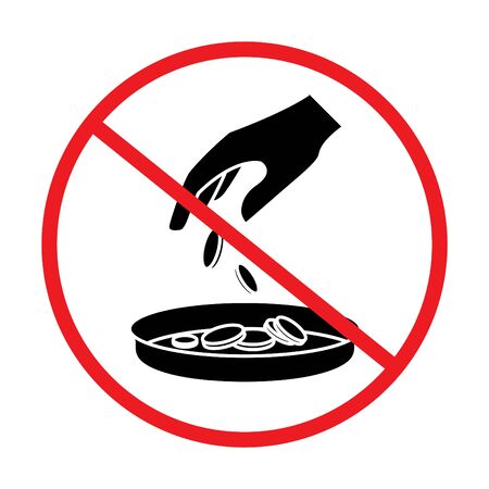 Poverty icon, vector line illustration.のイラスト素材