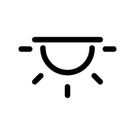 alarm icon, vector line illustrationのイラスト素材