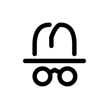 detective icon, vector line illustrationのイラスト素材