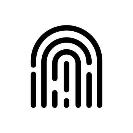 fingerprint icon, vector line illustrationのイラスト素材