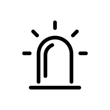 alarm icon, vector line illustrationのイラスト素材
