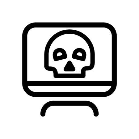 virus monitor Icon, vector illustrationのイラスト素材