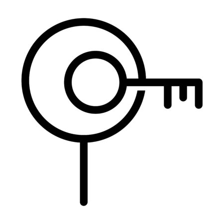 keyword icon, vector line illustrationのイラスト素材