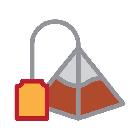 Pyramid tea bag icon, vectorのイラスト素材