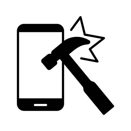 Indestructible icon, vector line illustrationのイラスト素材