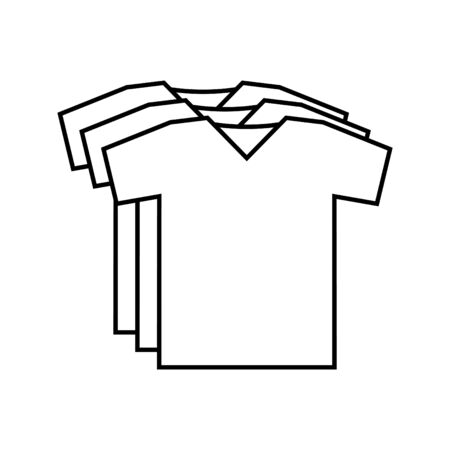 t-shirt icon, vector line illustrationのイラスト素材