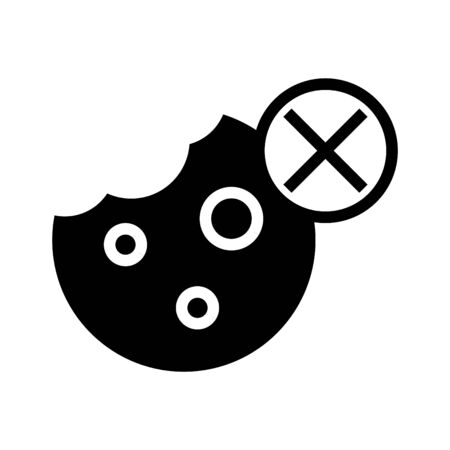 Delete cookie icon, vector line illustration.のイラスト素材