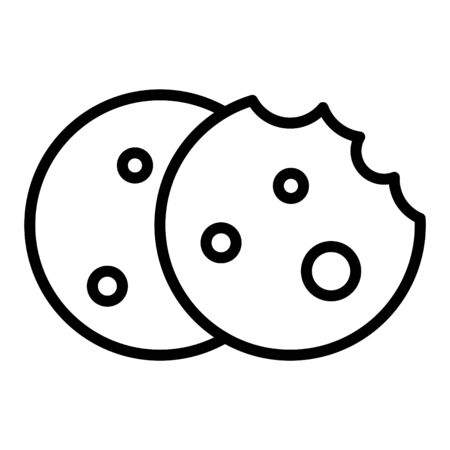 cookie icon, vector line illustration.のイラスト素材