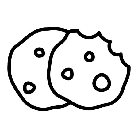 cookie icon, vector line illustration.のイラスト素材
