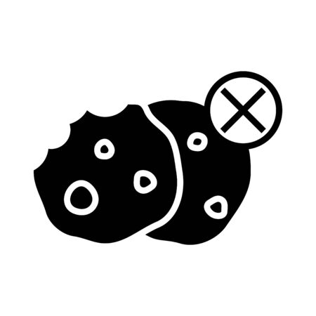 Delete cookie icon, vector line illustration.のイラスト素材