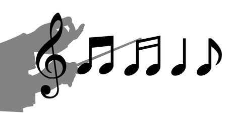 choir guide music, vector illustrationのイラスト素材