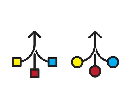 Consolidation icon, compound icon, vector illustrationのイラスト素材