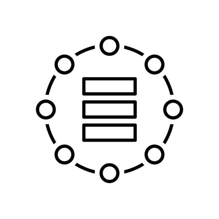 Integration icon, for web design, apps, software usage, vectorのイラスト素材