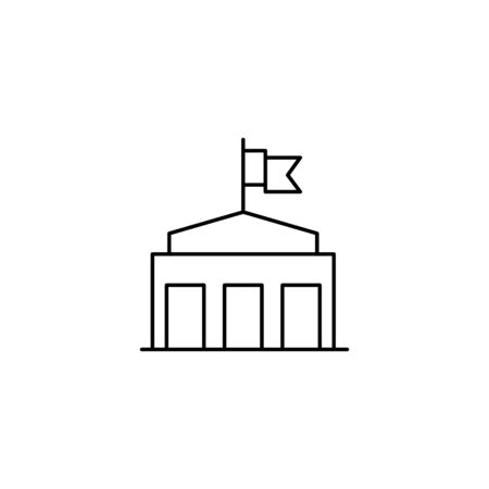 Government icon, vector line illustrationのイラスト素材