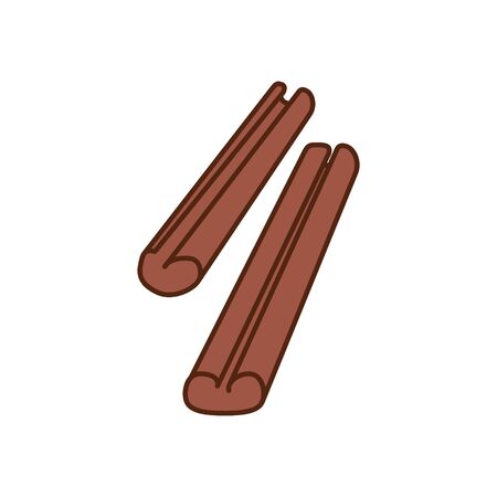 Cinnamon icon, vector line illustrationのイラスト素材
