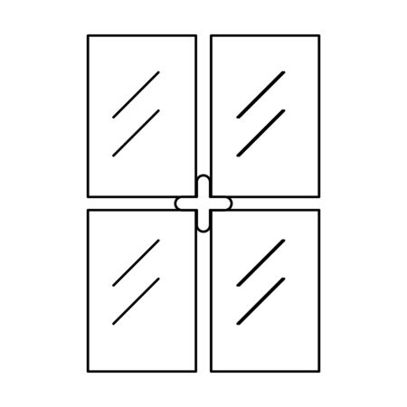 Tile Spacer icon, vector line illustrationのイラスト素材