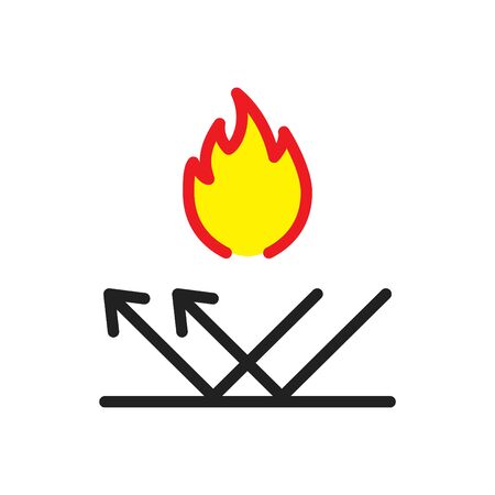 fireproof icon, line vector illustrationのイラスト素材