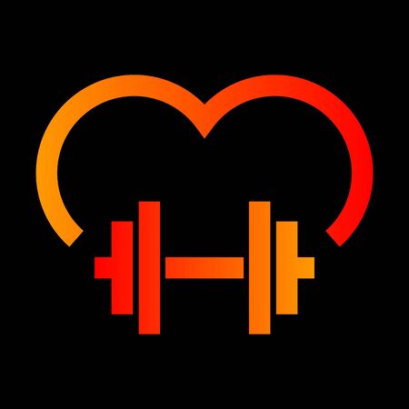Gym or fitness logo, vector illustrationのイラスト素材