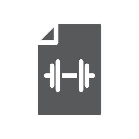 workout plan icon, vector illustrationのイラスト素材