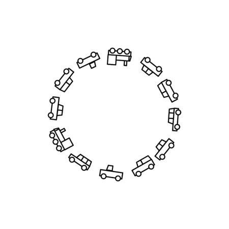 set of cars for kids icon, vector illustrationのイラスト素材