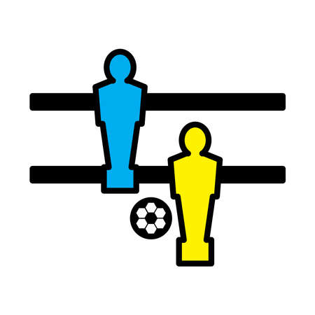 foosball icon, vector illustration