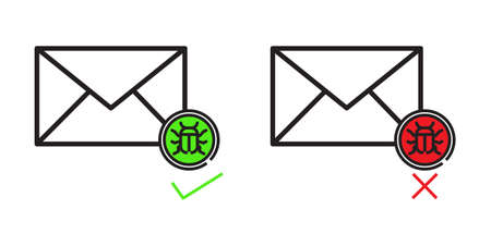 Bug icon, vector illustration