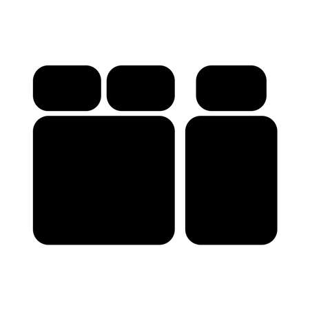 Bedding icon, Bed set icon, vector illustrationのイラスト素材