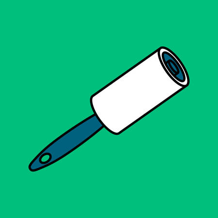 cleaning roller, vector illustrationのイラスト素材