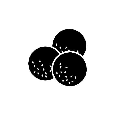 falafel icon, vector illustrationのイラスト素材