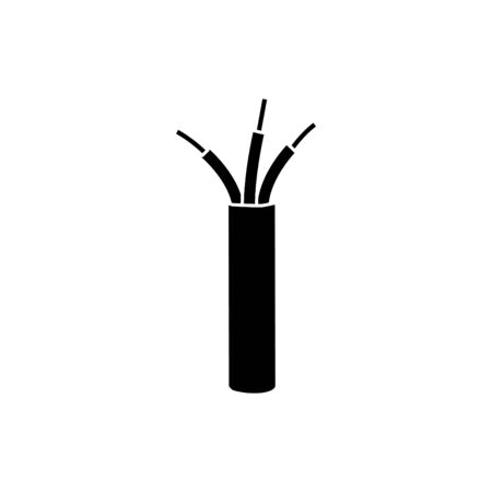 Electric cable icon, wire icon - vector illustration.のイラスト素材
