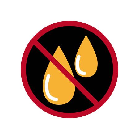 fat free icon, no oil iconのイラスト素材