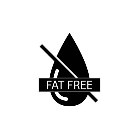 fat free icon, no oil iconのイラスト素材